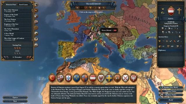 Europa Universalis IV Main Menu and Nation setup Tutorial Guide смотреть онлайн