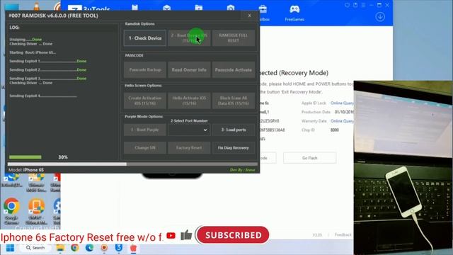 Iphone 6s Hard Reset done by free Ramdisk tool | No need flash | Iphone 6s Factory Reset in 5 min | смотреть онлайн