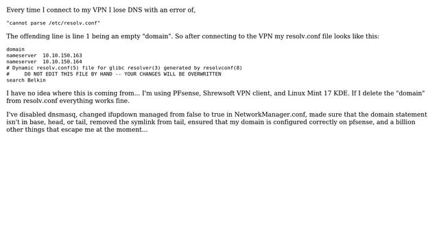 Unix & Linux: resolvconf writing invalid resolv.conf file смотреть онлайн