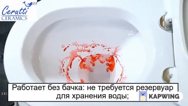 Унитаз безбачковый с импульсным смывом Ceruttispa Sanitary смотреть онлайн