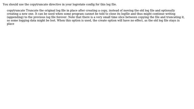 DevOps & SysAdmins: How to continue redirecting stdout to a file after logrotate moves it? смотреть онлайн