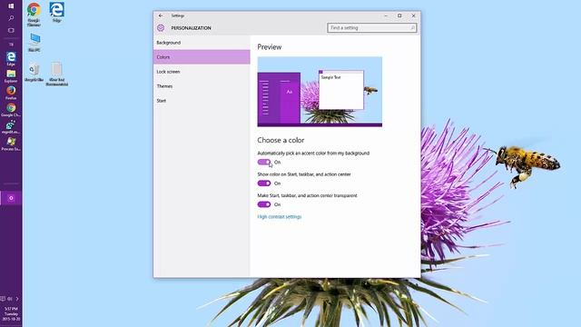 Windows 10 Change Color of Taskbar and Start Menu смотреть онлайн