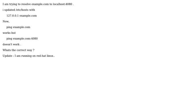 Resolve hostname with port using /etc/hosts смотреть онлайн