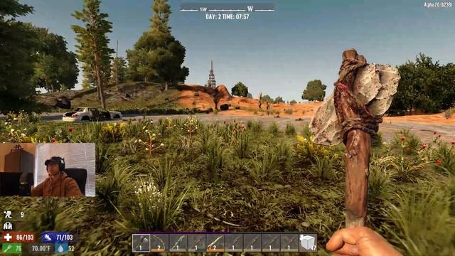 7 Days To Die A20 (Noob plays on maximum difficulty) How long can I survive? Pt.2 смотреть онлайн