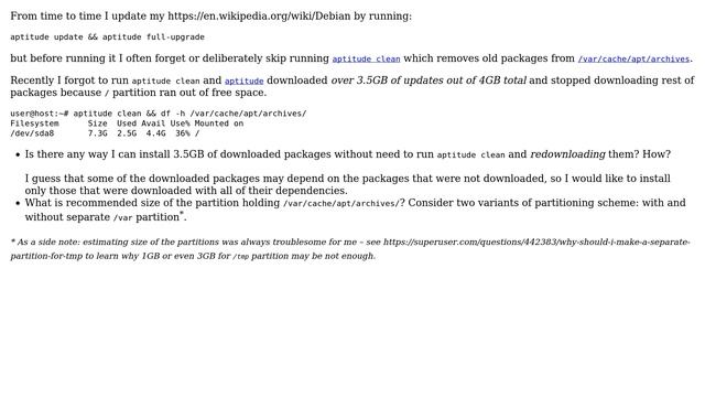 Unix & Linux: Install partly downloaded updates in Debian смотреть онлайн