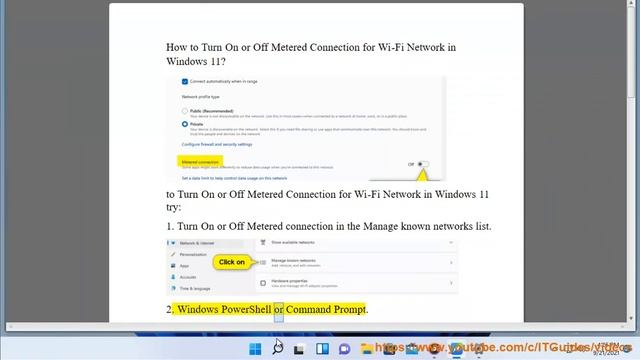 Turn On/Off Metered Connection for Wi-Fi Network in Windows 11 смотреть онлайн