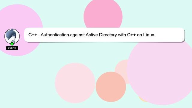 C++ : Authentication against Active Directory with C++ on Linux смотреть онлайн