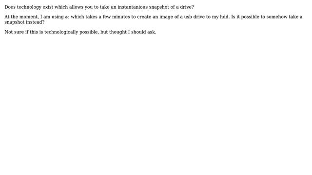 Unix & Linux: Snapshot of drive (2 Solutions!!) смотреть онлайн
