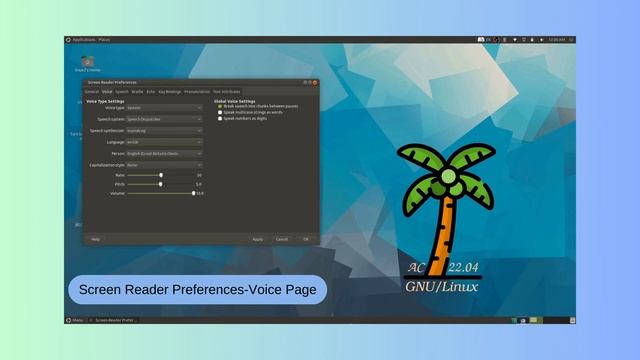 Accessible-Coconut Screen Reader Preferences-Voice Page смотреть онлайн