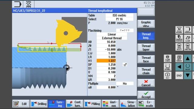 SIEMENS CONTOUR PROGRAM & PARTING OR CUTOFF OPERATION # CNC смотреть онлайн