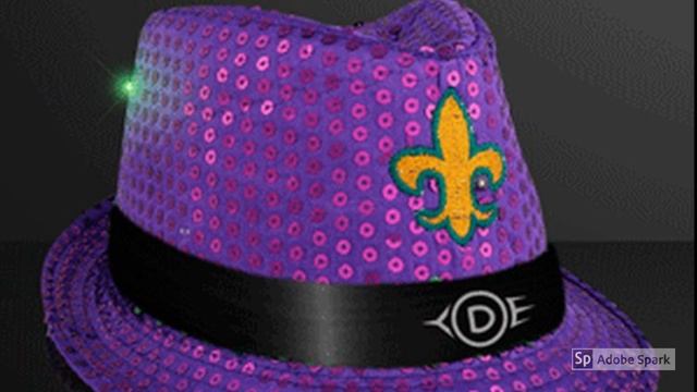 Custom Mardi Gras Sequin Fedora Flashing Jade LEDs смотреть онлайн