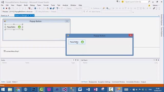 C# Tutorials - How to create Popup Button in WinForms Application смотреть онлайн