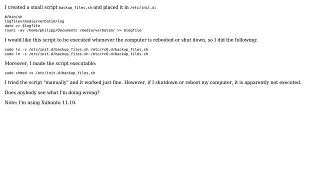 Running script before shutdown seemingly not working смотреть онлайн