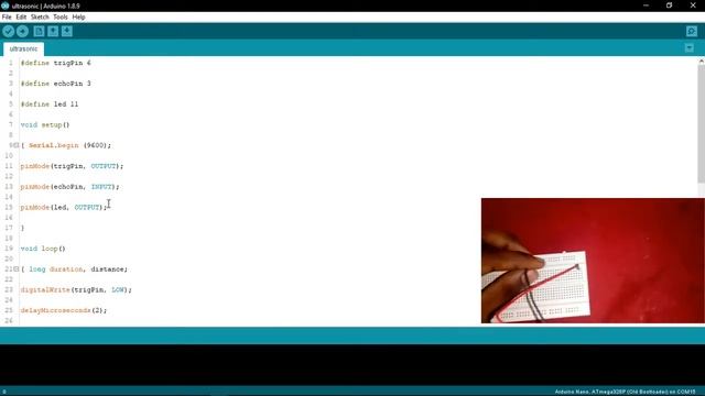 ULTRASONIC SENSOR WITH ARDUINO UNO смотреть онлайн