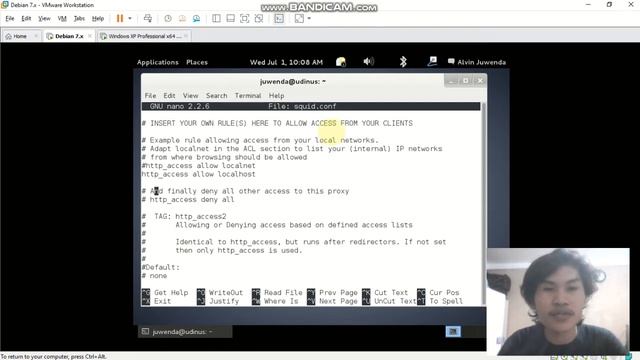 Tutorial Install dan Setting Proxy Server di debian 7 dengan vmware 100% work смотреть онлайн