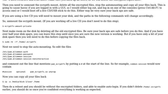 Ubuntu: How to decrypt home directory, swap (basically everything) without reinstalling? смотреть онлайн