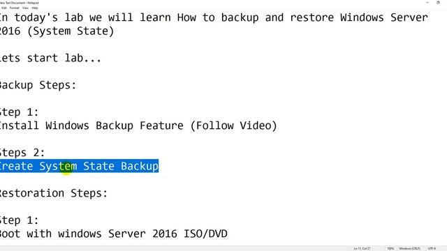 Server 2016 Windows Backup and Restore смотреть онлайн