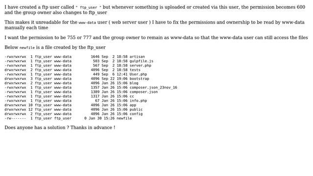 Unix & Linux: Linux permission for ftp user смотреть онлайн
