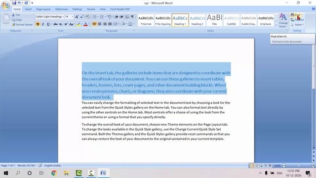 Find And Replace in M.S.Office Word 2007 смотреть онлайн