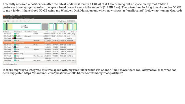 Ubuntu: How to extend root partition volume using GParted on 14.04? смотреть онлайн