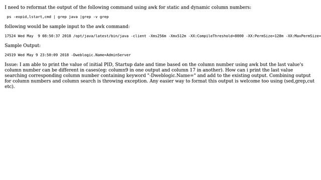 AWK Printing Columns Based On Column Number And Pattern Match Condition (2 Solutions!!)
