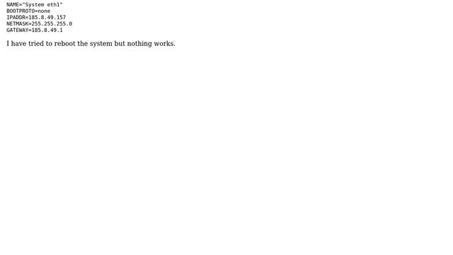 Can t get "eth1" working on a dual IP CentOS VPS setup смотреть онлайн