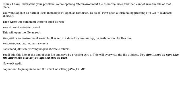 Ubuntu: How to properly save gedit java_home file? (2 Solutions!!) смотреть онлайн