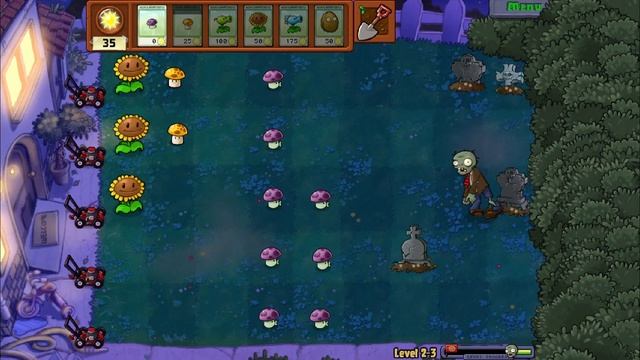 Plants vs. Zombies - Part 03 - Night & Graves (No commentary) смотреть онлайн