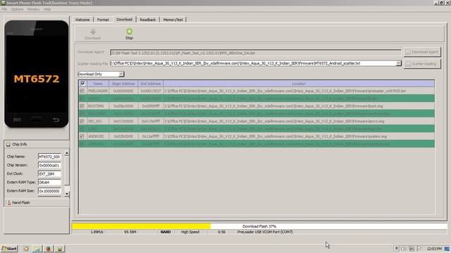 Intex Aqua 3G Flashing With SP Flash Tool смотреть онлайн
