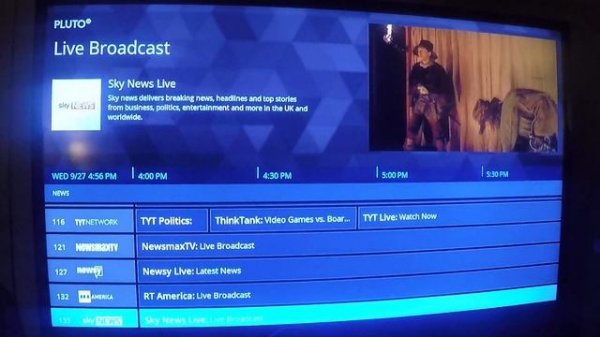 Pluto TV live tv app on Android Tv