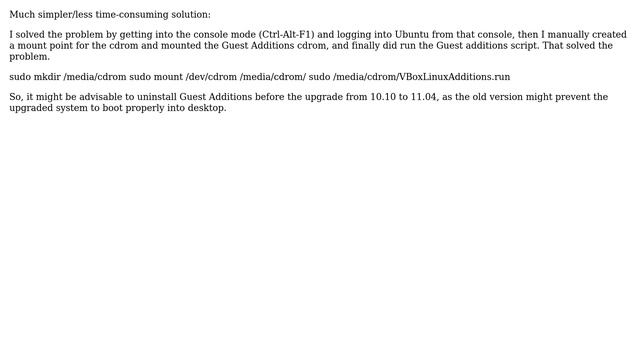 Ubuntu: After upgrade 10.10 -＞ 11.04 in Vbox, VM will not boot (2 Solutions!!) смотреть онлайн
