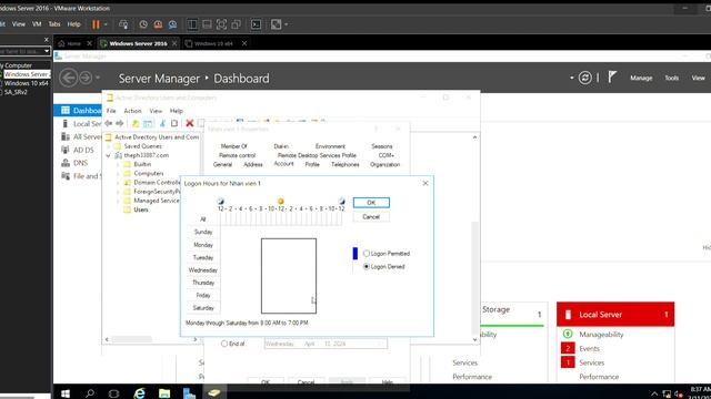Windows Server 2016 VMware Workstation 2024 03 11 22 30 40 Lab2 смотреть онлайн