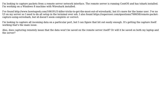 How can I set up remote capturing in Wireshark, capturing from a CentOS server on my Windows... смотреть онлайн