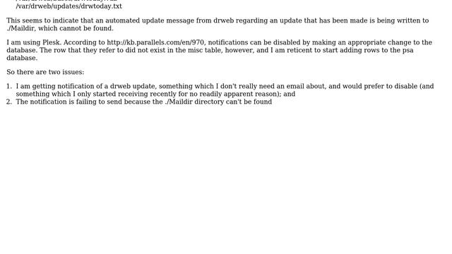 DevOps & SysAdmins: How can I disable drweb update notifications, and why can't ./Maildir be found? смотреть онлайн