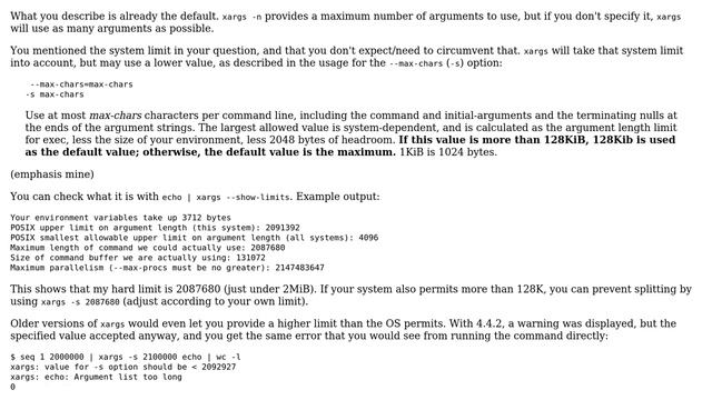 Unix & Linux: How can I specify to xargs to run a command with all the arguments at once? смотреть онлайн