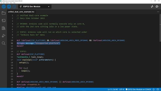 Dual Core Programming for the Raspberry Pi Pico, ESP32, and ESP32-S3 Using the Arduino IDE смотреть онлайн