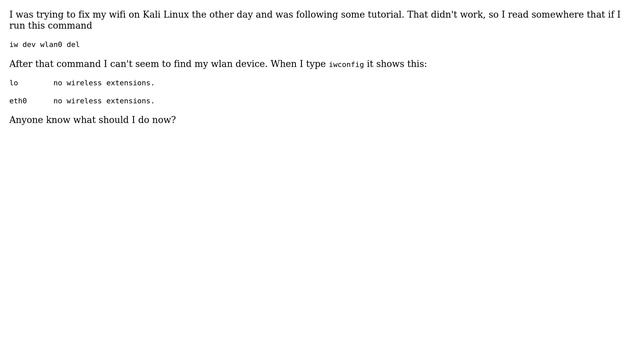 Unix & Linux: Accidentally deleted my wifi device wlan0 (2 Solutions!!) смотреть онлайн