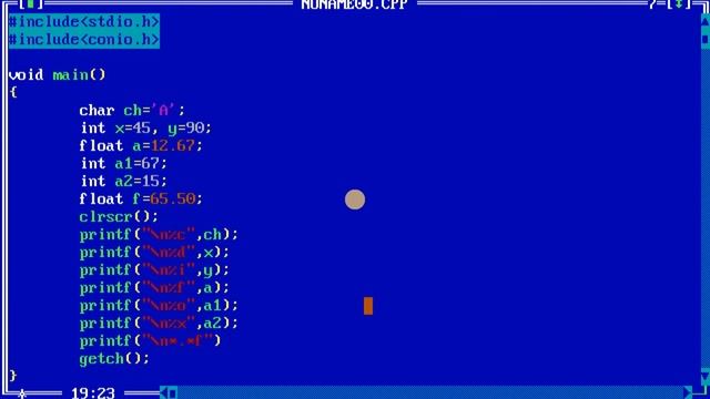 Programming in C - Basic INPUT OUTPUT FUNCTIONS - Printf() Practice смотреть онлайн