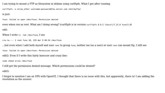 Mounting FTP as filesystem in debian using curlftpfs (2 Solutions!!) смотреть онлайн