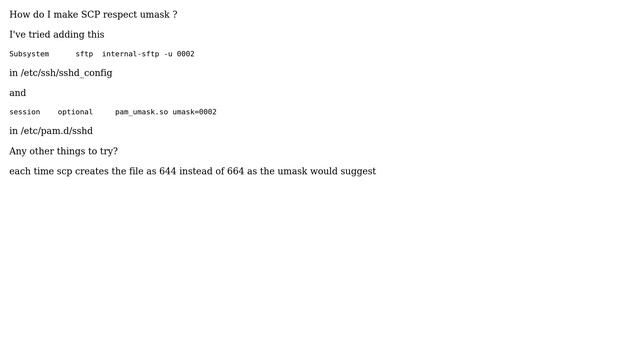 Unix & Linux: scp and umask setting (2 Solutions!!) смотреть онлайн
