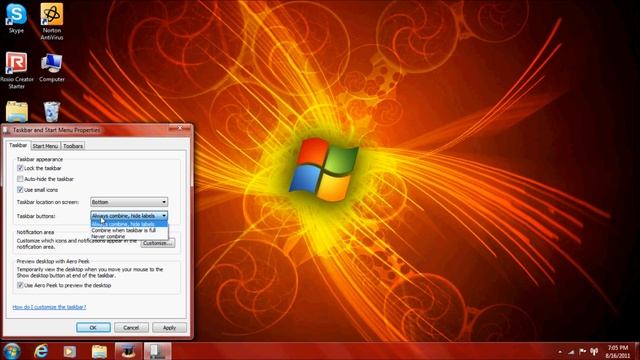 Tutorial - Taskbar Change to Vista (Windows 7) [HD] смотреть онлайн