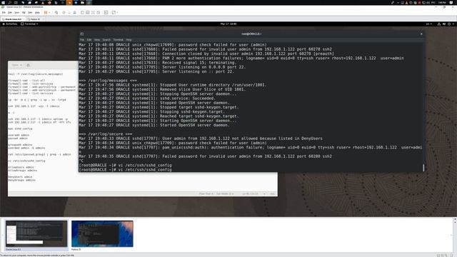 RHCSA | RHEL 8 | SSHD_CONFIG Запретить пользователя и группу и изменить порт SSH