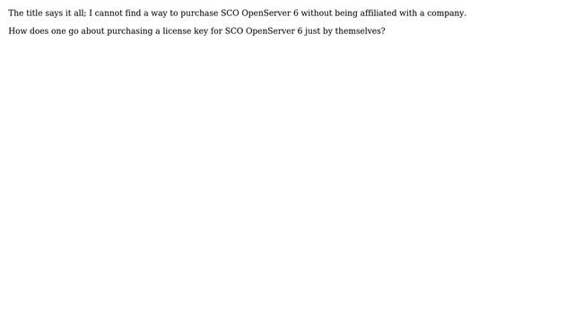 Unix & Linux: SCO OpenServer for consumers? смотреть онлайн