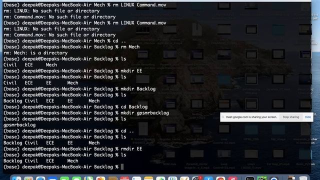 Linux Command || Part-04 || touch, rmdir, rm, rmdir -r and mv || Examples || Dated: 11/06/2021 !! смотреть онлайн