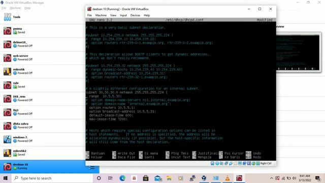 Konfigurasi dhcp server pada Debian 10 смотреть онлайн