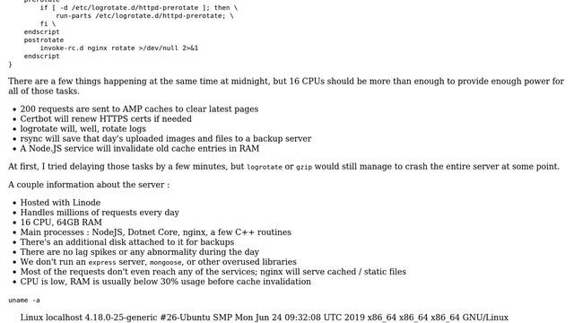 DevOps & SysAdmins: gzip softlocks every midnight during nginx log rotation, causes kernel panic смотреть онлайн