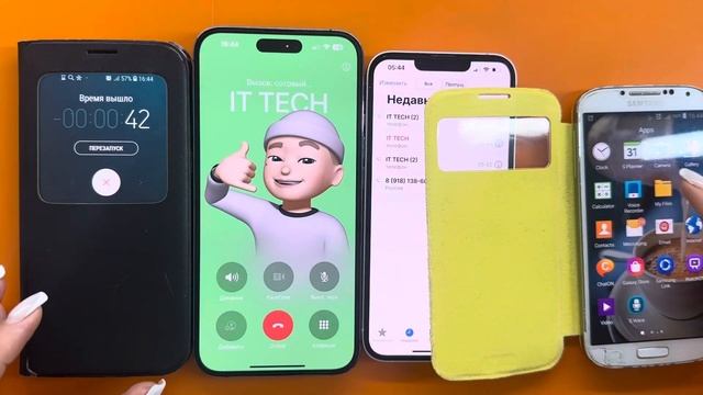 Incoming & Outgoing Call vs Alarm Clock + Timer IPhone 14 Pro Max/13 vs Samsung In The Case S7/S4 смотреть онлайн
