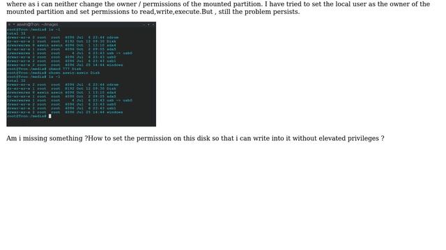 How to set the owner of a mounted partition in Linux? смотреть онлайн
