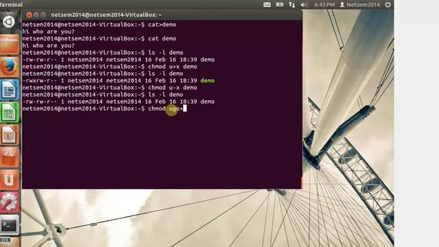 changing file permissions of a file смотреть онлайн