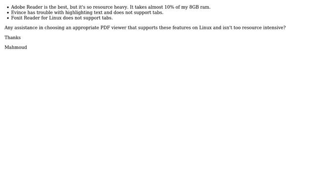 What are some Linux lightweight PDF alternatives that support tabs? смотреть онлайн